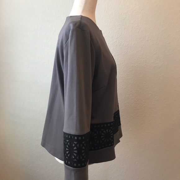 Bob Mackie Wearable Art Ladies Grey and Black Suit Jacket Size Medium NWOT - Picture 8 of 10